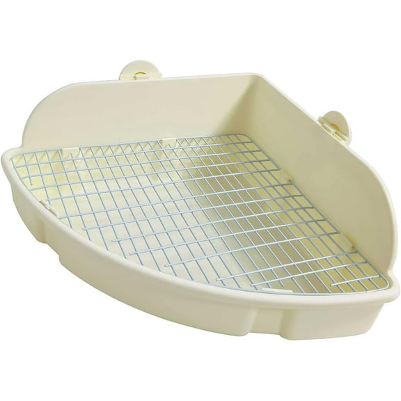 Large Rabbit Litter Box with Stainless Steel Grid for Guinea Pigs, Ferrets & Chinchillas