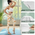 thumbnail image 7 of COEQINE Women High Waisted Yoga Leggings with Pockets Breathable Tummy Control 4-Way Stretch Full-Length Pants Carrot Hip Lift Compression Casual Tights for Shopping, M, 7 of 7