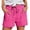 Hot Pink, variant on Linen Shorts for Women Plus Size Elastic Waist Drawstring Summer Beach Shorts with Pockets Khaki XXL