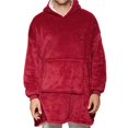 thumbnail image 1 of Blanket Hoodie Wearable Oversized Blanket Hooded Sweatshirt Winter Warm Plush Top with Front Pocket, 1 of 2