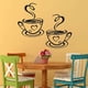 thumbnail image 3 of Calcomanía de pared JAMW Diseño de dos tazas de café Decoración Hogar Cocina Restaurante, 3 of 5