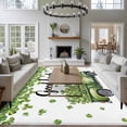 thumbnail image 3 of Large Area Rugs for Living Room Bedroom, St Patrick's Day 5'x8' Rug Washable Carpet Runner Indoor Outdoor, Green Truck Lucky Shamrock Four Leaf Spring Non Slip Floor Mats Rug for Kitchen, Bathroom, 3 of 8