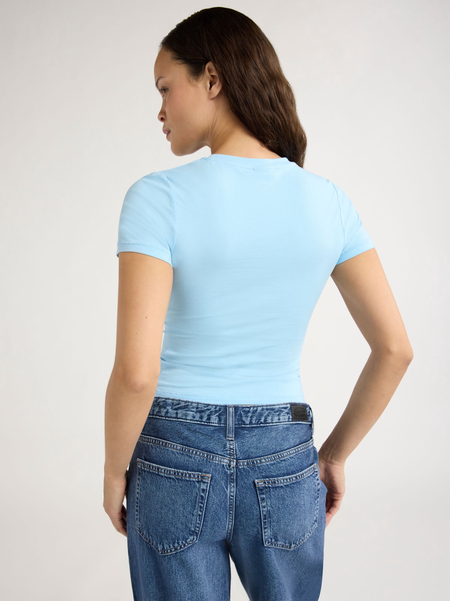 Scoop Women's Ultimate Refined Jersey Knit Fitted Baby Tee, Sizes XS-XXL