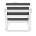 thumbnail image 2 of Mykonos Patio Club Chair in White Finish with Acrylic Fabric Charcoal Cushions, 2 of 10
