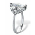 thumbnail image 2 of PalmBeach Jewelry Marquise and Pear-Cut Cubic Zirconia Engagement Ring 3.76 TCW ,  Platinum-Plated, 2 of 5