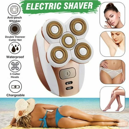 Multifunctional Electric Shaver USB Charging 5 Head Floating Washable Women Body Facial Hair Remover Electric