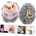 thumbnail image 3 of 2pcs Little Hedgehog Pendant Animal Keyring Cartoon Key Chain Animal Plush Keychain Plush Animal Key, 3 of 5