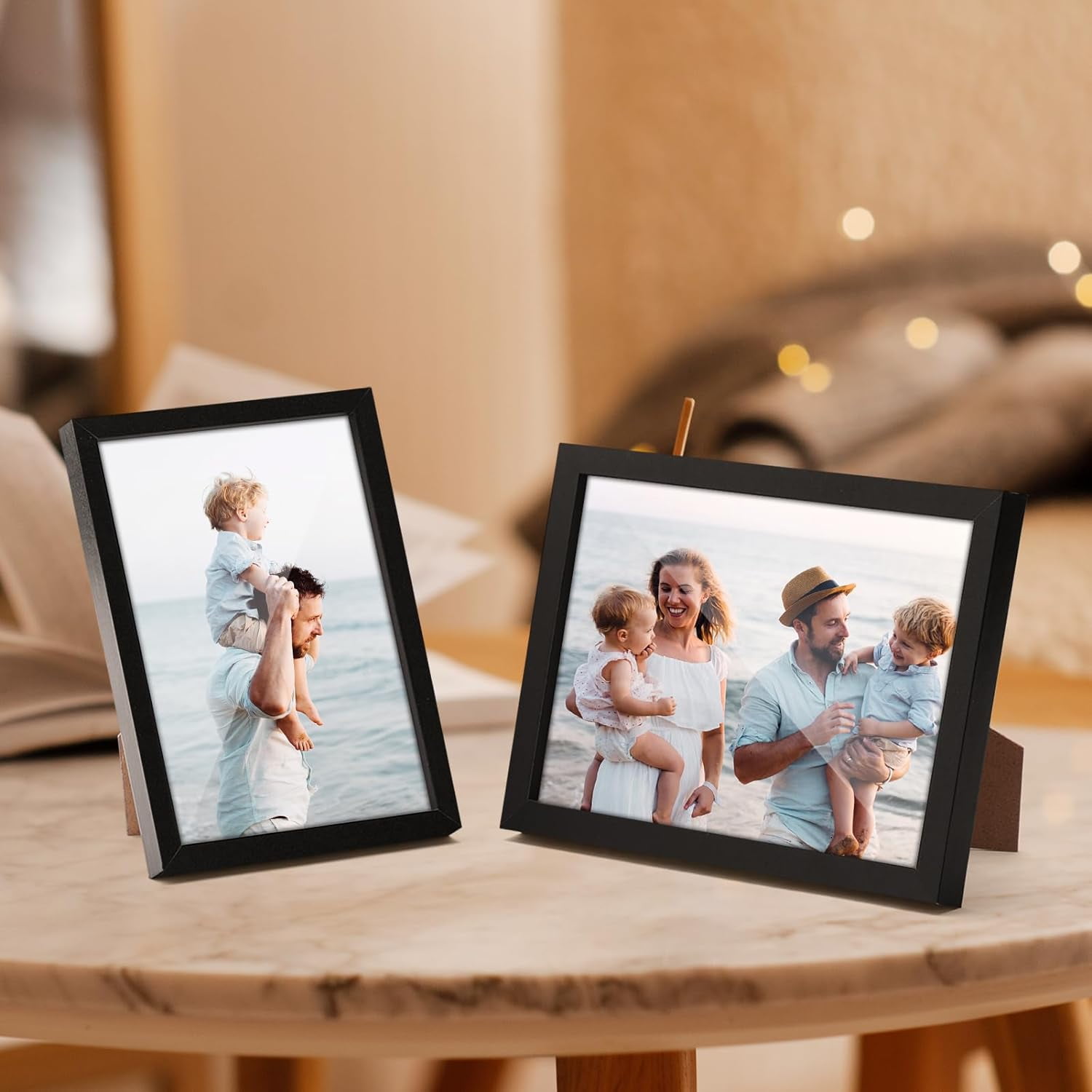Cozymood 6 pack Black Composite Wood Picture Frames, 8 x 10 Gallery Wall Frame Set