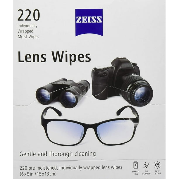 Zeiss PreMoistened Lens Cleaning Wipes, 220 Count