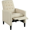 thumbnail image 2 of Alden Design Modern Tufted Fabric Push Back Recliner with Pocket Spring, Beige, 2 of 10