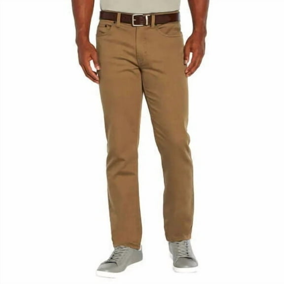 Banana Republic Men’s 5 Pocket Stretch Slim Straight Fit Pants, Tan Otter 32x32