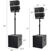 PRORECK CLUB 6000 15-inch 6000W Stereo PA Speaker System Combo Set