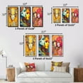 thumbnail image 4 of Designart "Charming Robots in Love Retro Art" Robot Framed Wall Art Set Of 3 - Yellow Modern Frame Gallery Set For Office Decor, 4 of 6