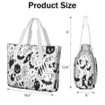 thumbnail image 3 of Tote Bag for Women - Halloween Doodle Elements Shoulder Bag - Large Utility Work Duffle Bag with Zipper Handbag for Travel, Work, Sprots, 3 of 5