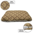 thumbnail image 3 of Ethnic Pet Bed, Traditional Pattern with Floral Oriental Damask Overlap Circular Motif, Resistant Pad for Dogs and Cats Cushion with Removable Cover, 24" x 39", Pale Redwood Sand Brown, by Ambesonne, 3 of 4