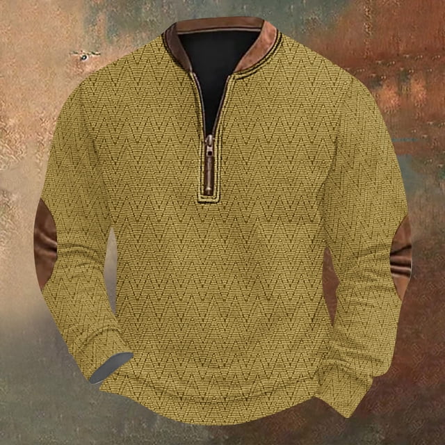 Blusas y camisas de manga larga con cuello redondo Sudadera con capucha de cuello redondo para hombre Jersey estampado Blusa de poliéster de manga larga para hombre