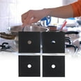 thumbnail image 4 of pitrice 4PCS Silver Stove Burner Covers Gas Range Protectors Gas Cooktop Liner Cover Mat Pad, 4 of 6