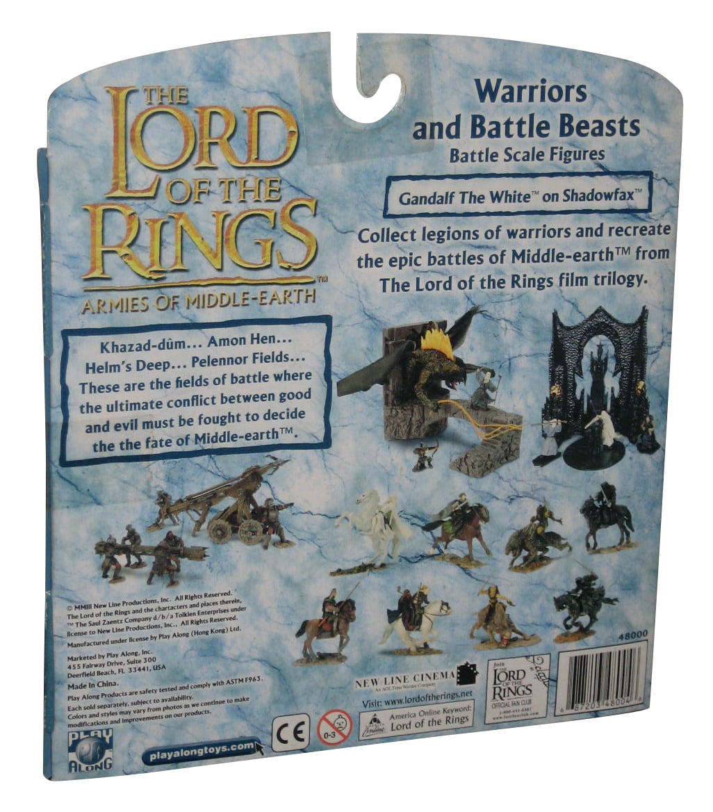 Lord of the Rings Gandalf the White on Shadowfax Warriors and Battle Beasts MINT 