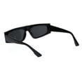 thumbnail image 4 of Flat Top Narrow Rectangular Hippie Pimp Retro Sunglasses Black Solid Black, 4 of 4