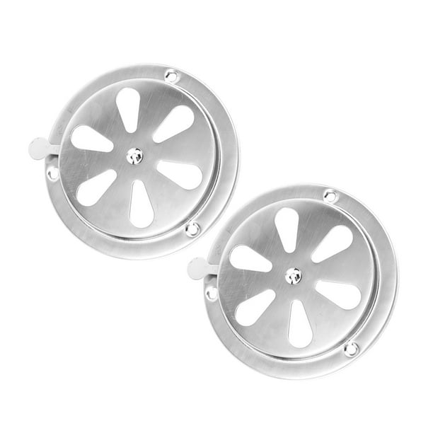 unbranded 2Ud Cubierta De Ventilación De Inoxidable Con Damper Ajustable Para Ventilación En Exterior
