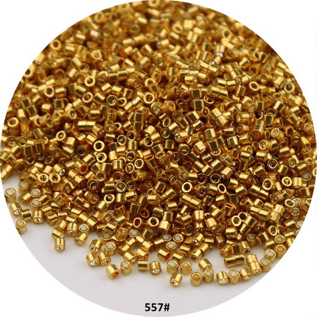 Cuentas de vidrio 11/0, cuentas de semillas japonesas de Color opaco metálico uniforme de 1,6mm para costura, fabricación de joyas DIY Dengxun unisex