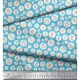 thumbnail image 2 of Soimoi Polyester Crepe Fabric Star & Cute Animals Kids Fabric Prints by Yard 42 Inch Wide, 2 of 3