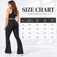 thumbnail image 7 of Carlikeit Women's Flare Leggings High Waisted Yoga Workout Pants with Cargo Pockets No Front Seam High Stretch Quick Dry Bootcut Leggings, 7 of 7