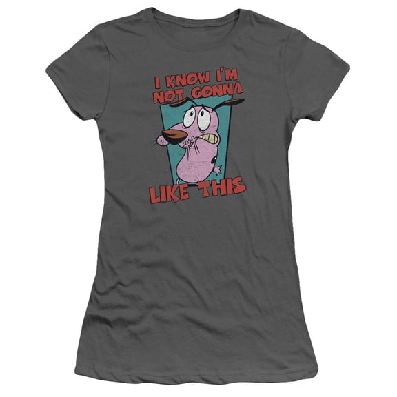 Courage The Cowardly Dog - Not Gonna Like - Juniors Teen Girls Cap Sleeve Shirt - Small