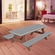 thumbnail image 4 of Juego de 3 piezas de fundas para mesa y bancos de picnic con borde elástico para cenas y bodas negro, 4 of 7
