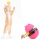 thumbnail image 2 of Alimentador de vaso divertido de plástico para mascotas, bola de comida con fugas, juguete interactivo educativo para gatos, perros, carmín, 2 of 12