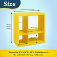 thumbnail image 2 of VibrantEcho - Katelyn 4-Cube Open Bookcase, Kids Toy Storage Shelf Organizer (Yellow), 2 of 13
