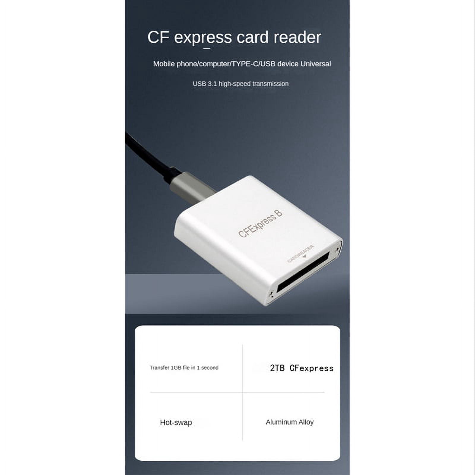 1X(Lettore di Schede CFexpress Tipo B 2 In 1 Lettore CFexpress USB 3.2 10 6793 e 1X(Lettore di Schede CFexpress Tipo B 2 In 1 Lettore CFexpress USB 3.2 10 6793 e