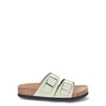 thumbnail image 2 of Time and Tru Women's Footbed Slide Sandals, Wide Width Available, 2 of 5