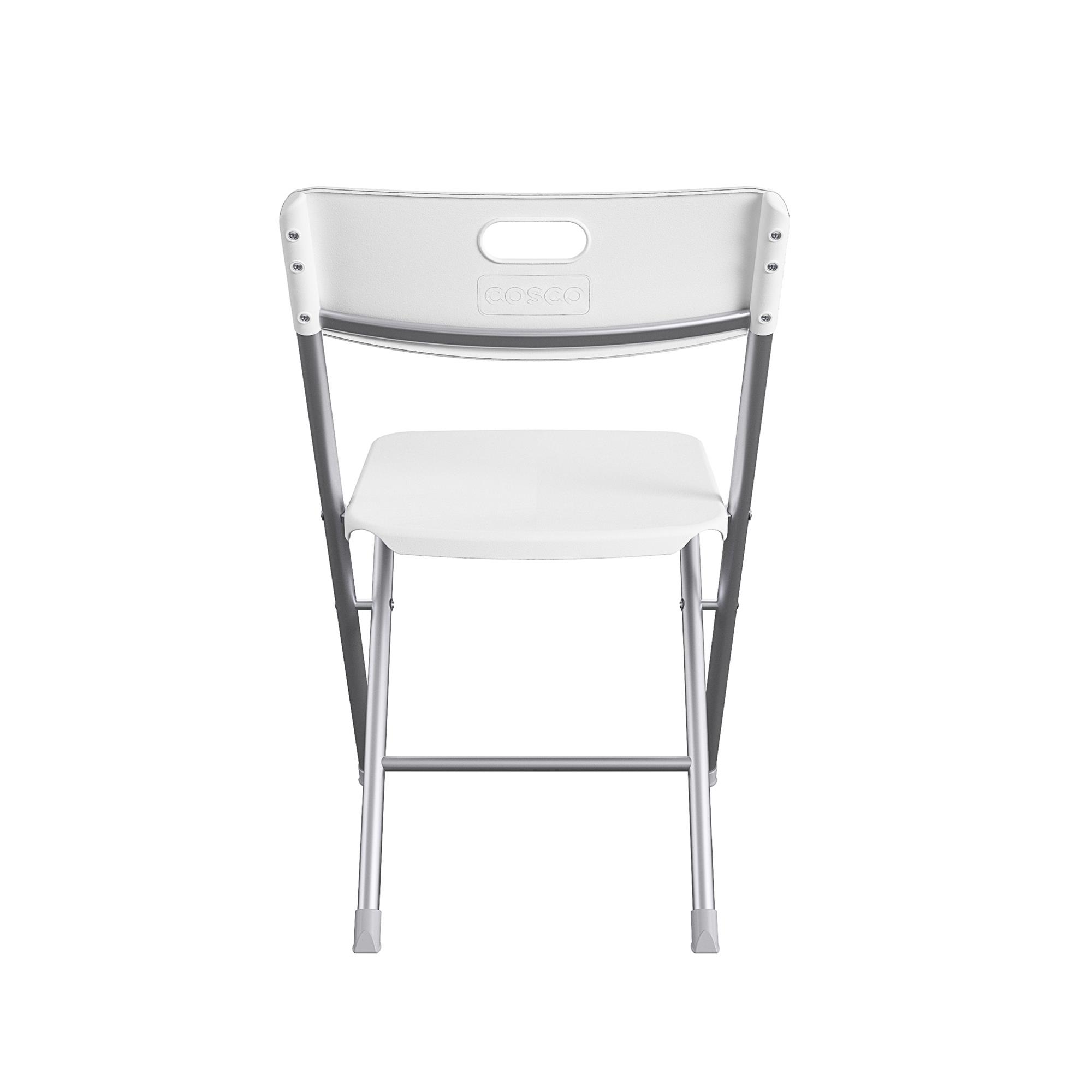 Mainstays Resin Seat & Back Folding Chair, White - image 4 of 7
