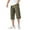Green, variant on Babysbule Mens Pants Men's Plus Size Cotton Multi-pocket Wear-resistant Overalls Cropped Trousers