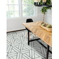 thumbnail image 7 of Unique Loom Matrix Trellis Collection Area Rug - Motif (6' x 9' Rectangle White/Gray), 7 of 7