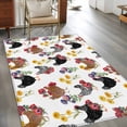 thumbnail image 2 of 3'x5' Area Rugs, Farmhouse Rooster Indoor Outdoor Area Rug for Living Room Bedroom, Country Watercolor Flowers Wood Grain Washable Bathroom Rugs Kitchen Floor Carpet Mats Home Decor Aesthetic, 2 of 8