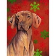 thumbnail image 1 of Carolines Treasures SC9418CHF 28 x 40 Po. Vizsla Flocons de Neige Rouges et Verts Drapeau de Maison de Noël en Toile, 1 of 4
