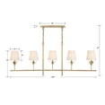thumbnail image 6 of 537-GA Crystorama Lighting Broche - 5 Light Chandelier In Modern Style-21 Inches Tall and 53.5 Inches Wide-Antique Gold Finish, 6 of 10