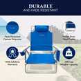 thumbnail image 4 of Caribbean Joe 5 Position Reclining Beach Chair, Blue, Aluminum, Pillow, 4 of 5