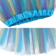 thumbnail image 3 of JGGSPWM Womens Tulle Rainbow Mini Skirt Layered Design Elastic Waist Relaxed Fit Fashion Pleated Gauze Short Dancing Skirt Gauze Dress Blue Free Size, 3 of 4