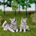 thumbnail image 3 of Naierhg Resin Simulation Husky Dog Animal Figurine Miniature Fairy Garden Bonsai Decor, 3 of 8