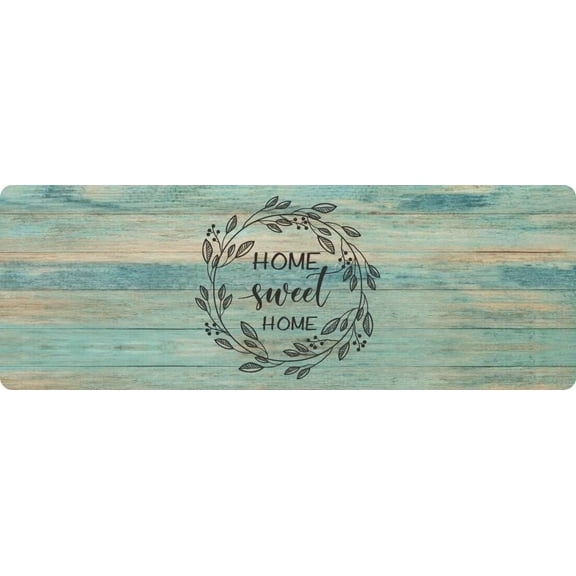 J&V TEXTILES Cushioned Anti Fatigue Cushioned Kitchen Floor Mat,19.6"x55", Thick Non Slip Waterproof  Home Sweet Home