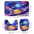 thumbnail image 3 of Cosmic Planet Rings Shower Curtain Waterproof Bathroom Curtain Set with Hooks Home Decor Bathroom Curtains 4pcs, 3 of 8