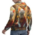 thumbnail image 6 of Lsque Sunshine Flower Meditating Cat Pattern Casual Men's Hoodie,Hooded Sweatshirt with Kangaroo Pocket,Pullover Hoodie-3X-Large, 6 of 7