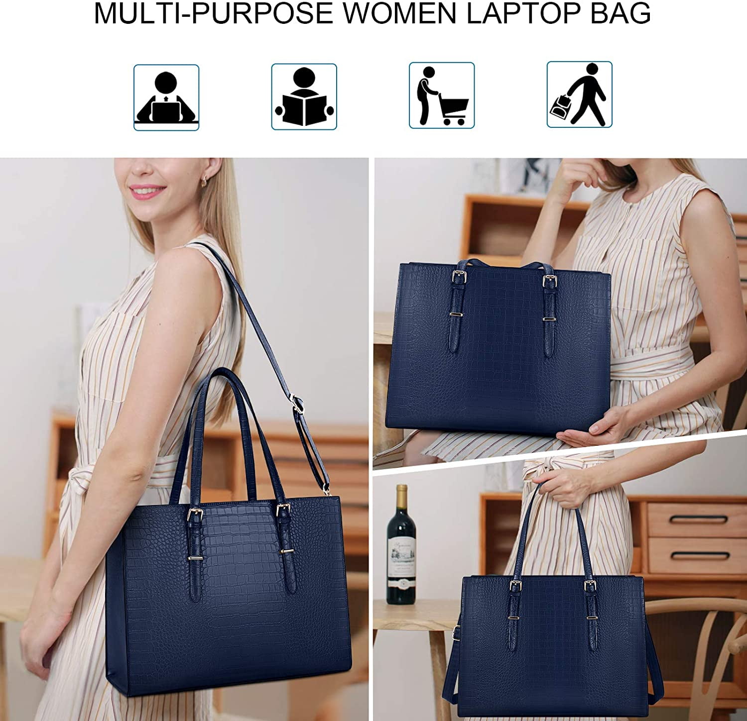 Large Tote Bag Organizer Leather 