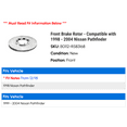 thumbnail image 2 of Front Brake Rotor - Compatible with 1998 - 2004 Nissan Pathfinder 1999 2000 2001 2002 2003, 2 of 2