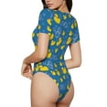 thumbnail image 2 of Rateoe Rubber Duck Printed Women Rash Guard Short Sleeve,Tummy control Swimsuit Surfing Swimsuit Bathing Suit Short-sleeved Onesie UPF 50+ -Small, 2 of 7