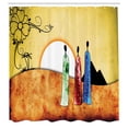 thumbnail image 3 of Ambesonne African Shower Curtain, Tribe Facing Sunrise, 69"Wx70"L, Multicolor, 3 of 5