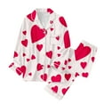 thumbnail image 5 of SJLDQY Valentines Women's Pajamas Set 2 Peice Pjs Set for Women Valentine's Day Love Heart Graphic Long Sleeve Pajama Tops Pants Soft Comfy Homewear Sleepwear Outfits, 5 of 6